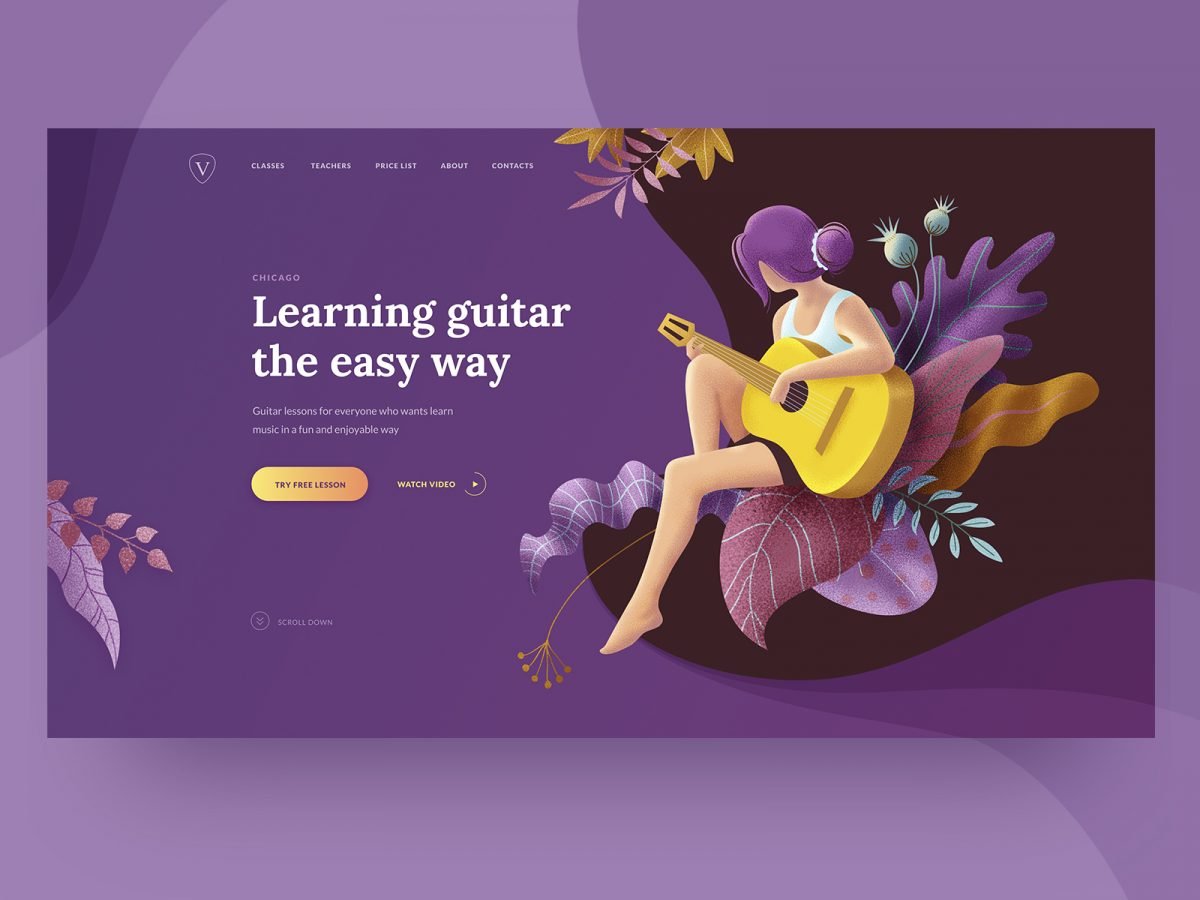 Web Design Inspiration: 20+ Lovely Landing Pages with Hero Illustrations