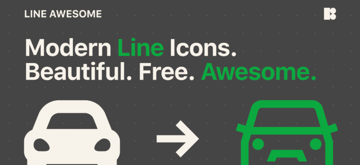 Line Awesome: Open-Source Icon Font with 1380+ Line Icons