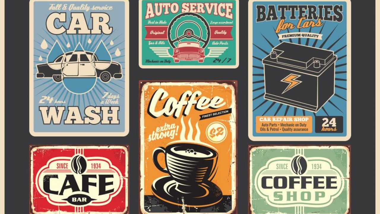 vintage graphic design coffee