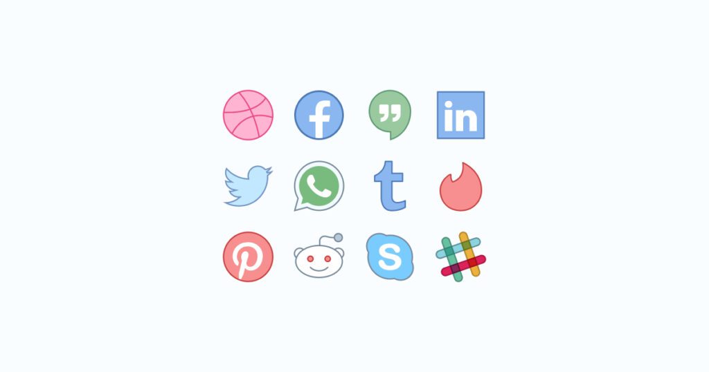 Keep in Touch: Icons of Social Media Logos in 19 Design Styles