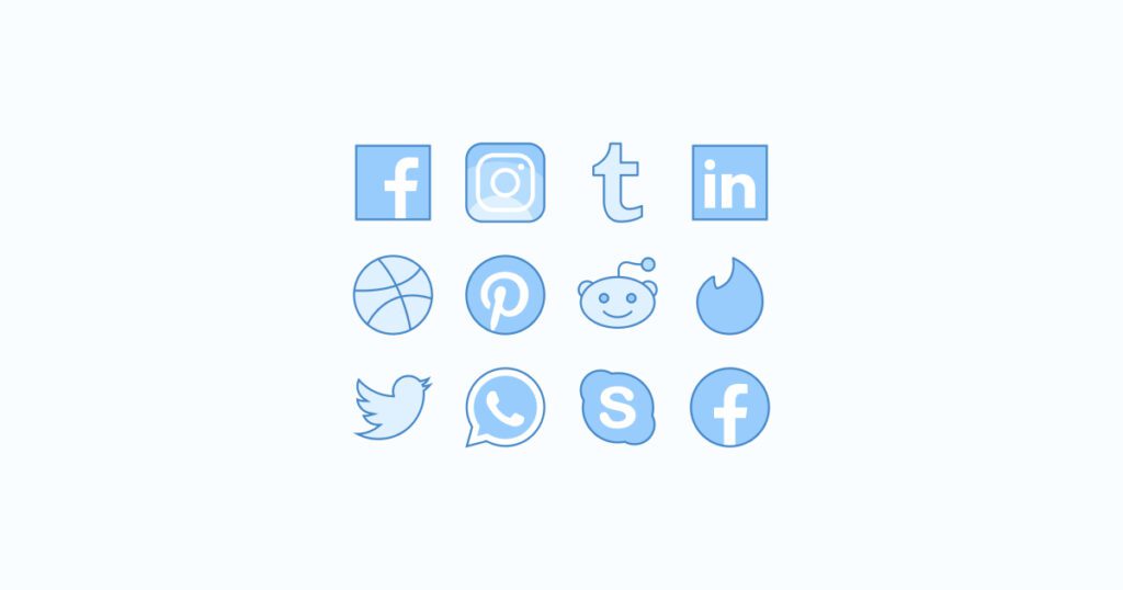 Keep in Touch: Icons of Social Media Logos in 19 Design Styles