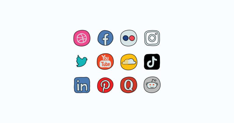 Keep in Touch: Icons of Social Media Logos in 19 Design Styles