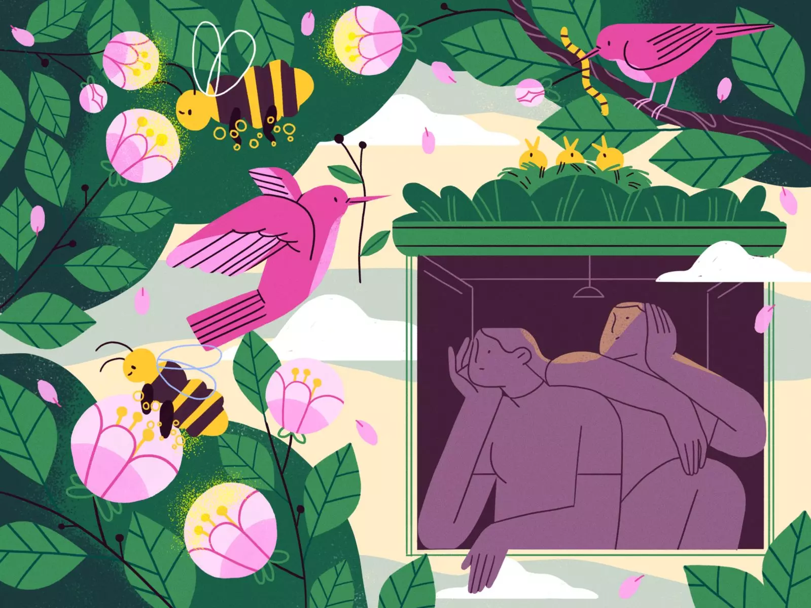 spring digital illustration