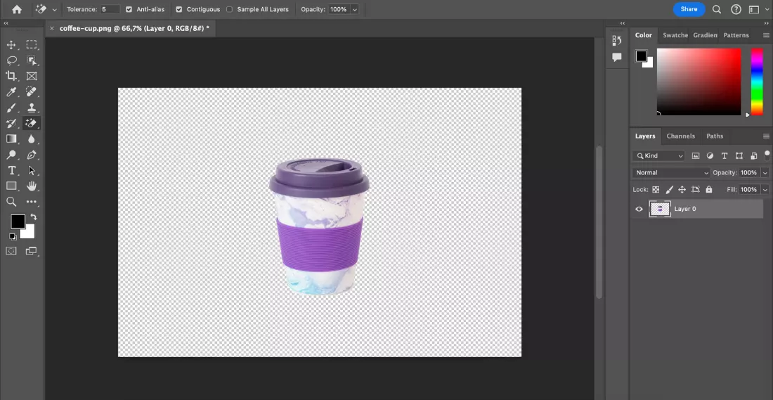 How to remove white background in Photoshop