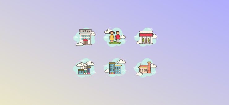 Urban Spirit: City Clipart and Icons in 19 Design Styles