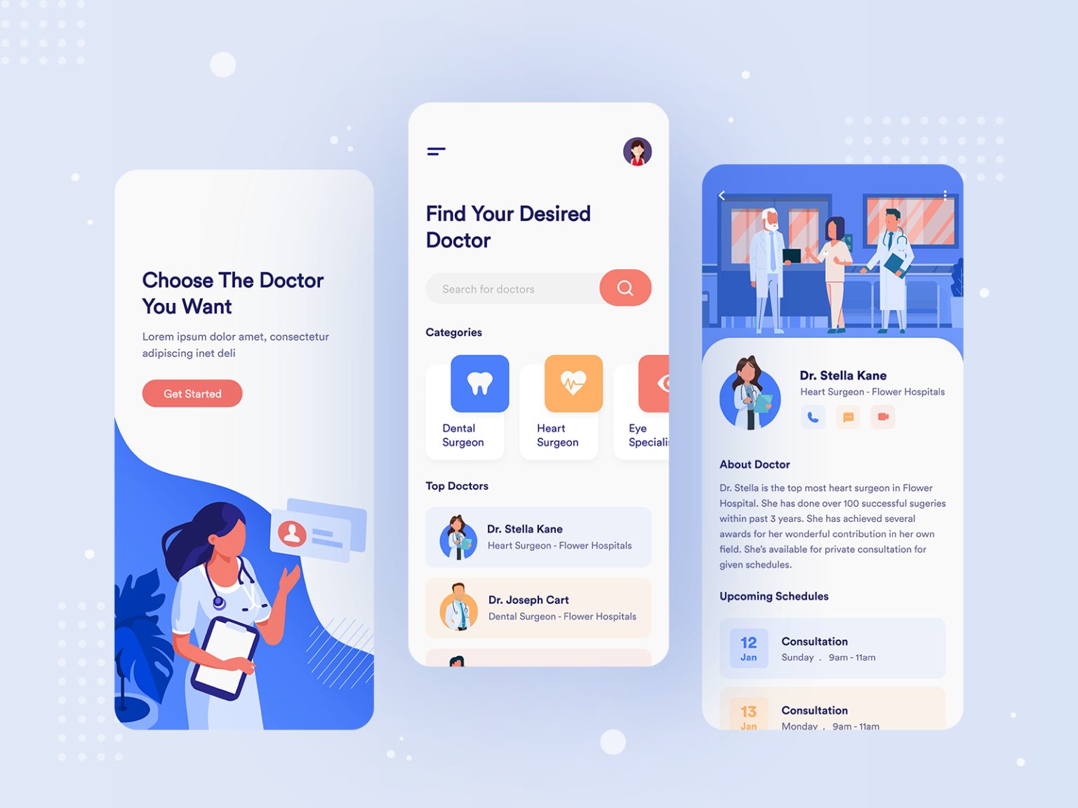 UI Inspiration: Mobile Design Concepts with Interface Illustrations