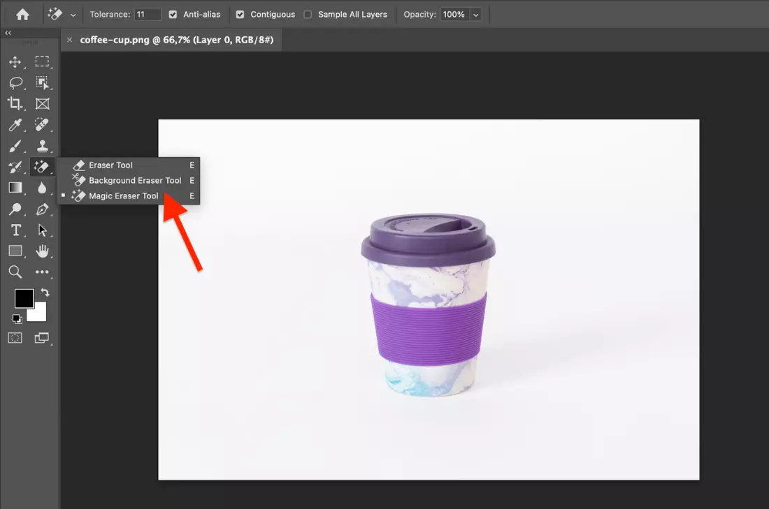 How to remove white background in Photoshop