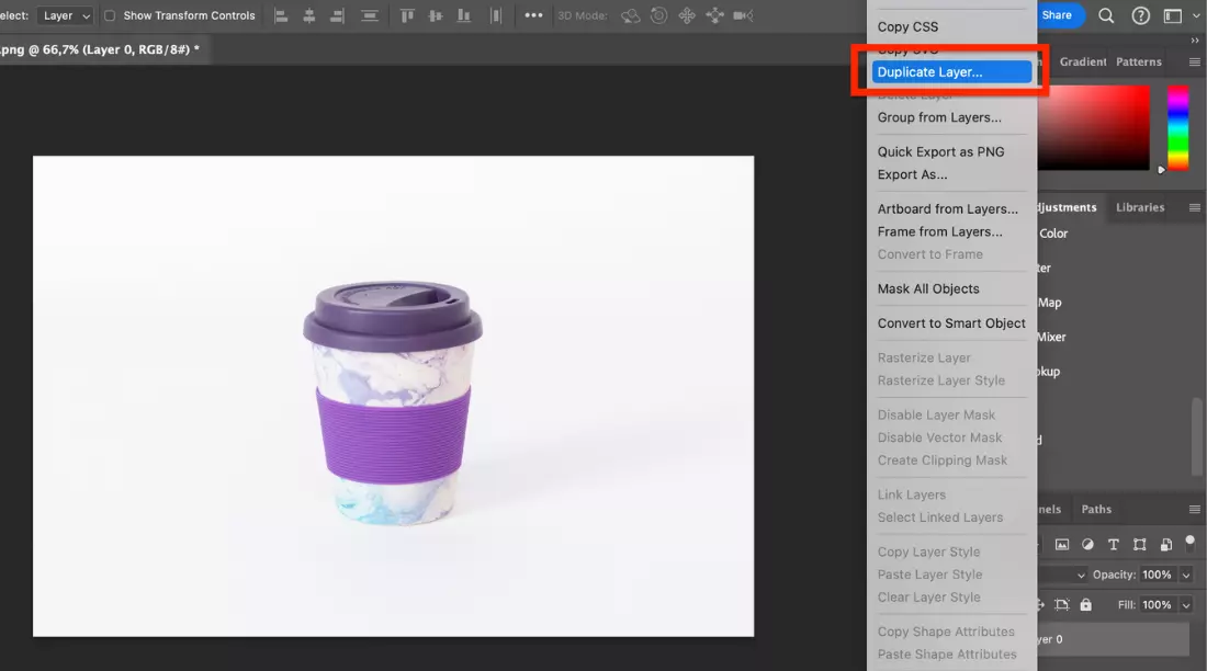 How to remove white background in Photoshop