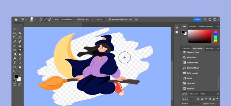 How to use Background Eraser Tool in Photoshop 