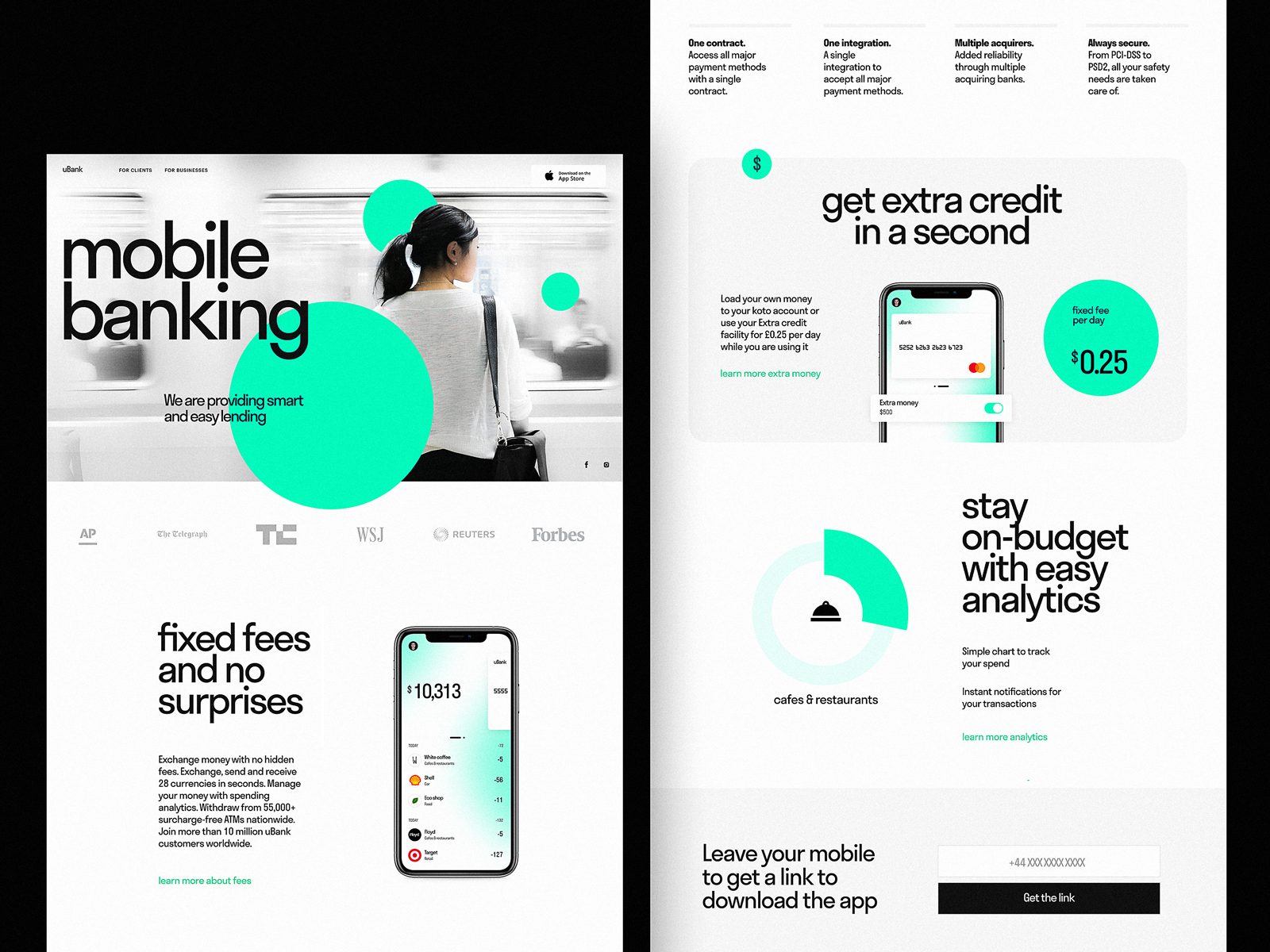 mobile banking service webdesign