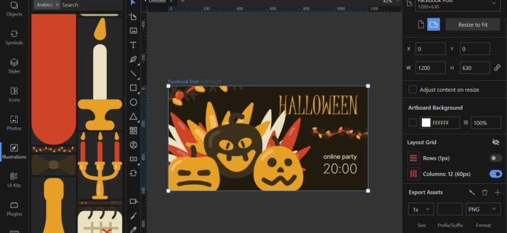 How to Make a Halloween Banner in Lunacy: Step by Step