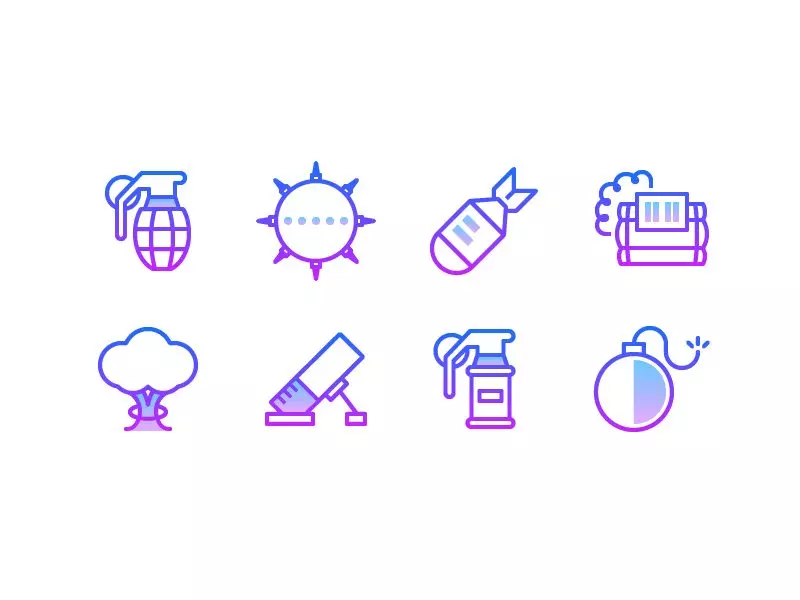 gradient line icons