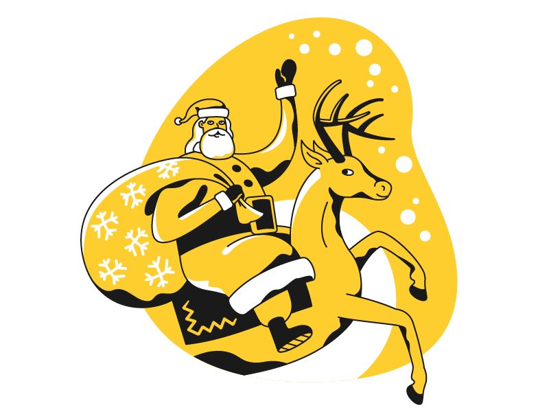 icons8 christmas illustration taxi style