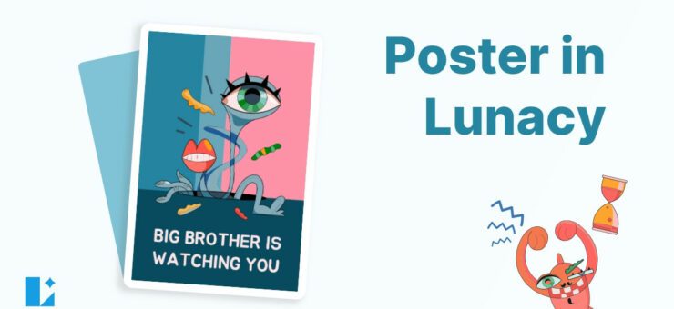 How to create a poster using illustrations in Lunacy