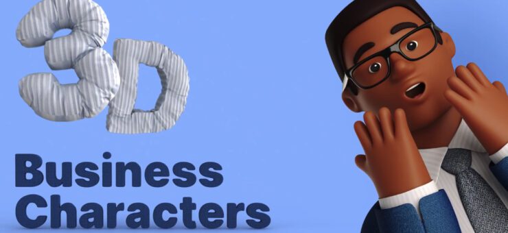 3D business characters: vibrant and detailed 3D people to make your work pop!