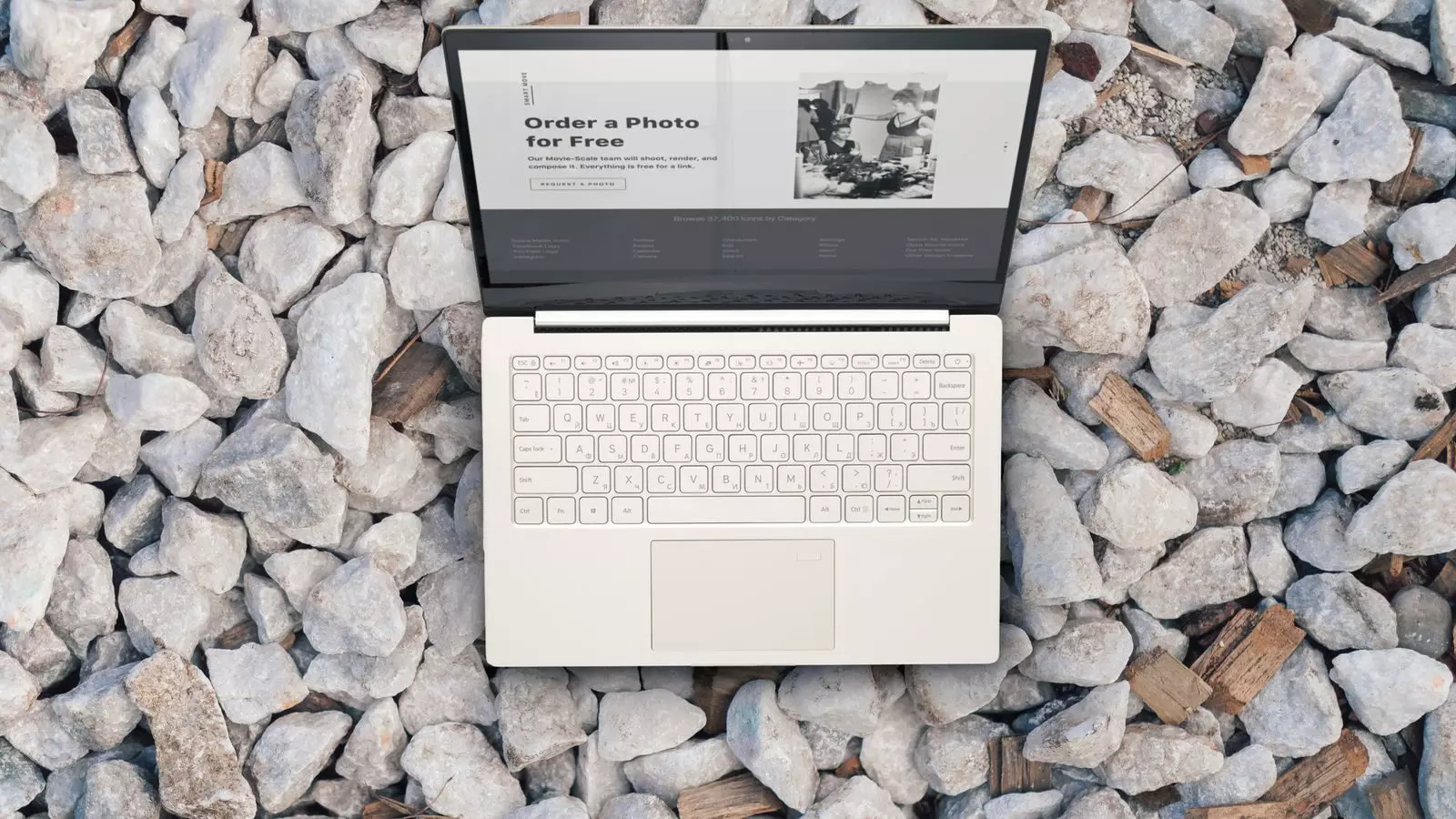 Why photography and videography matter for your website: laptop with website opened. Free photo by Moose