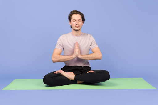 Get calm: enjoy the graphic set for the Yoga And Meditation day: Floating yoga