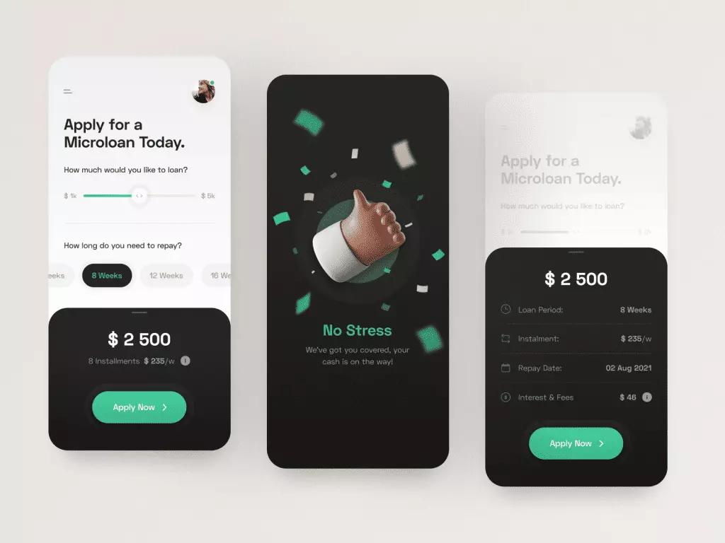 Design inspiration: web and mobile interfaces with Icons8 graphic elements: interface by Dane Perring