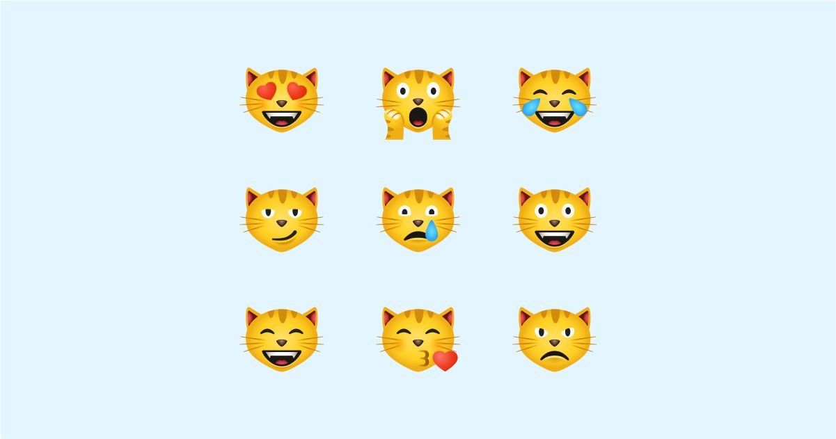 Catgratulations: special collection of frisky graphics for International Cat Day: Emoji cats