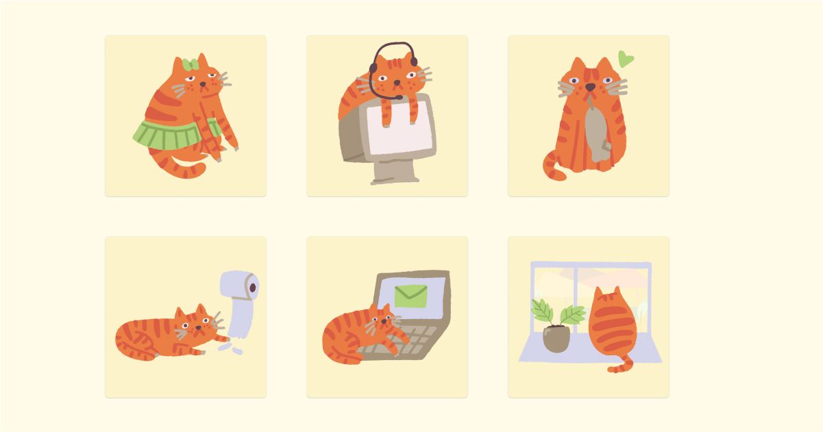 Catgratulations: special collection of frisky graphics for International Cat Day: Ginger Cat