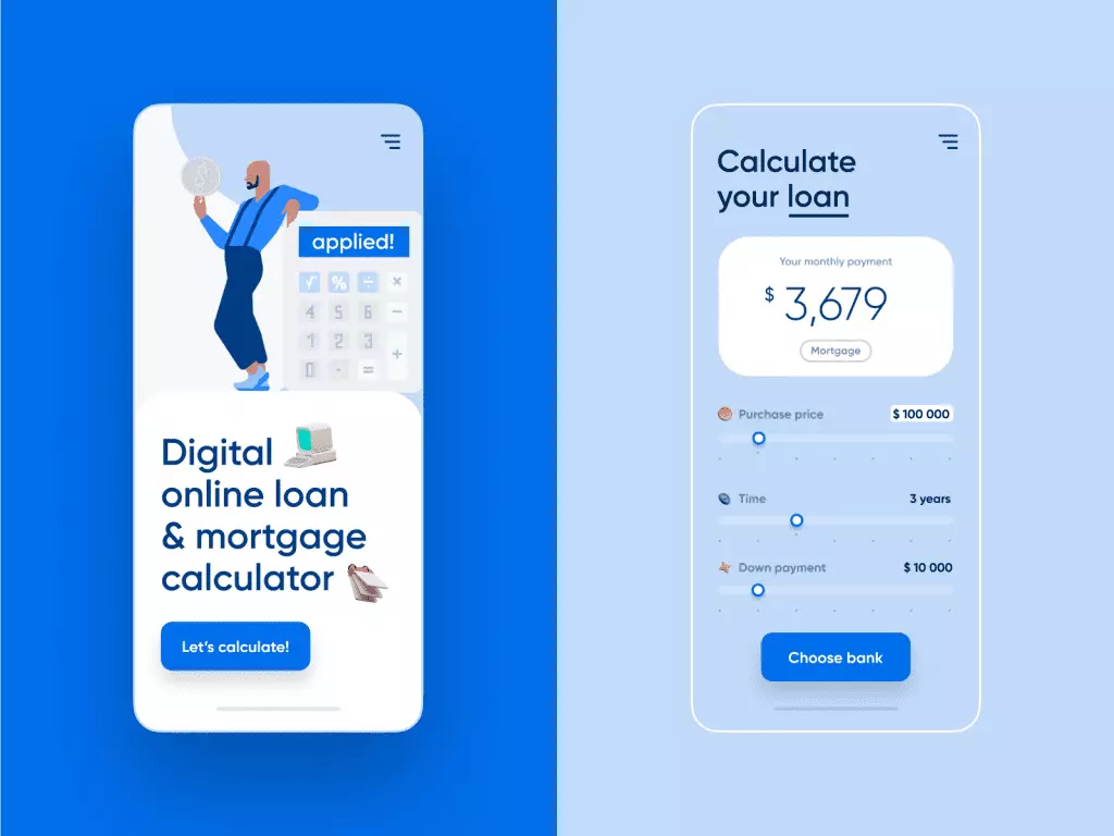 Design inspiration: UI concepts collection with Icons8 graphic elements: Calculator app by Dan