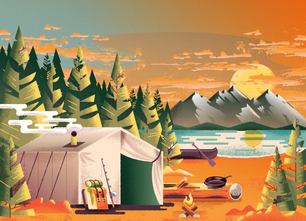 Beautiful autumn illustrations for UI, web, email, and inspiration: Autumn National Park