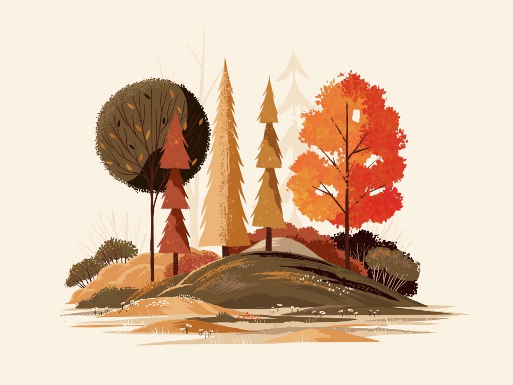 Beautiful autumn illustrations for UI, web, email, and inspiration: Fall Foliage