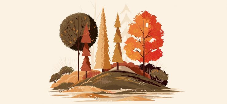 Beautiful autumn illustrations for UI, web, email, and inspiration