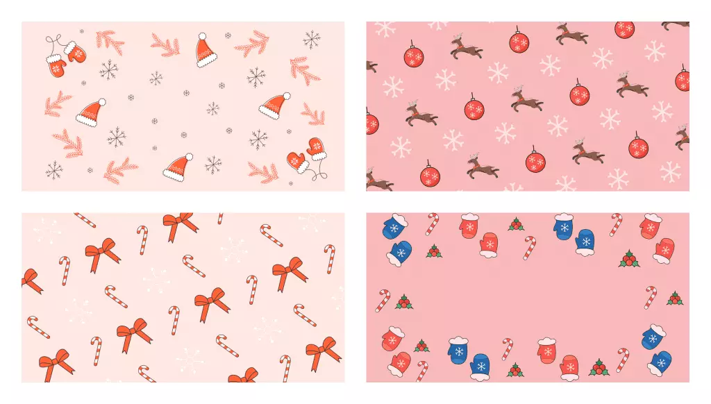 Christmas patterns in Crayon and Surr styles