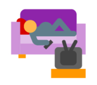 Couch potato icon first variant