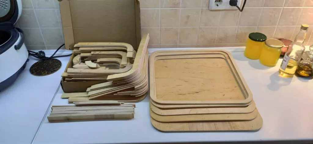 Wooden computer case. Cuttout parts 1