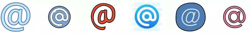At sign icons by Icons8