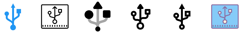 USB icons by Icons8