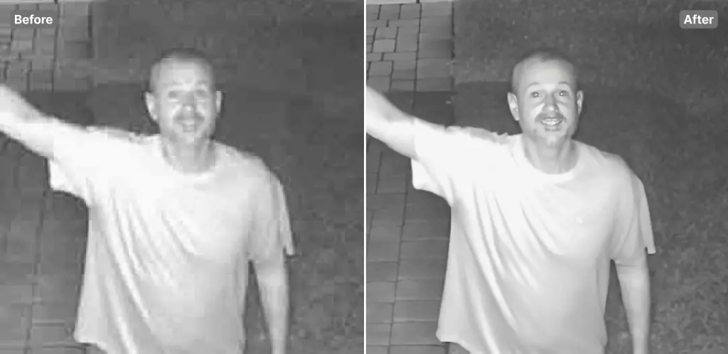 cctv footage enhanced by Smart Upscaler