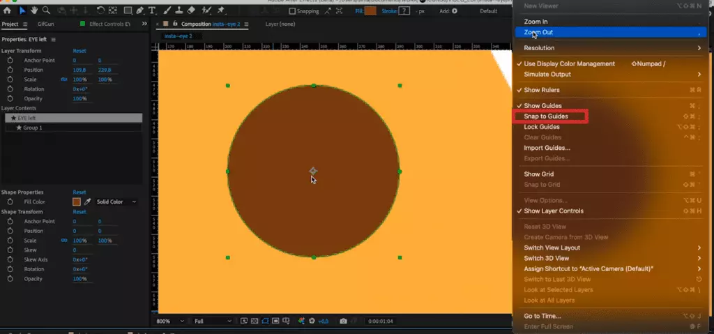 Animation in After Effects Step 2