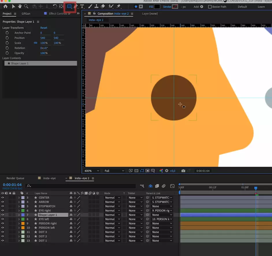 Animation in After Effects Step 3