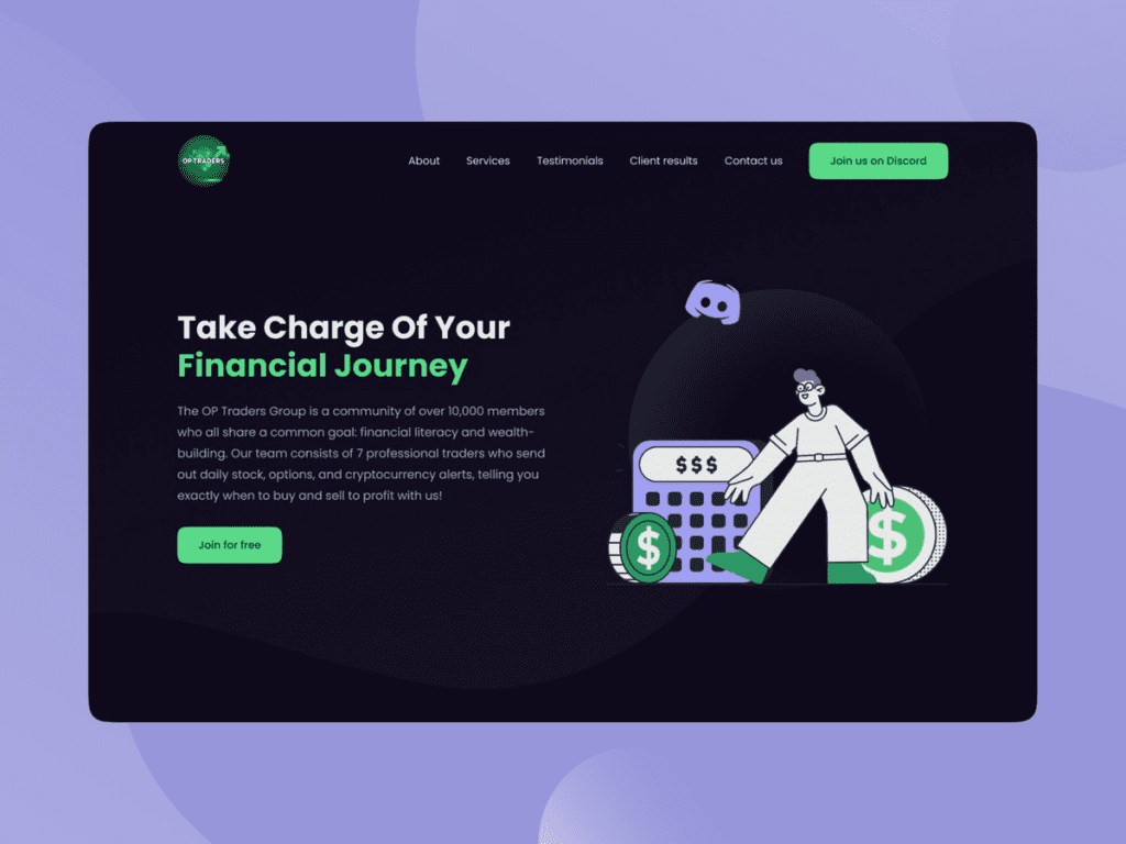 Landing page by moontek with Pablita illustrations