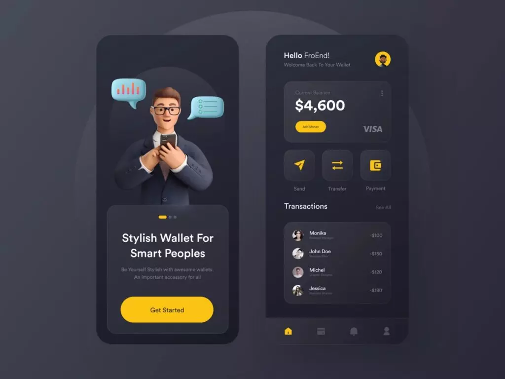 Wallet App by Topu Roy Antu with Business 3D illustrations