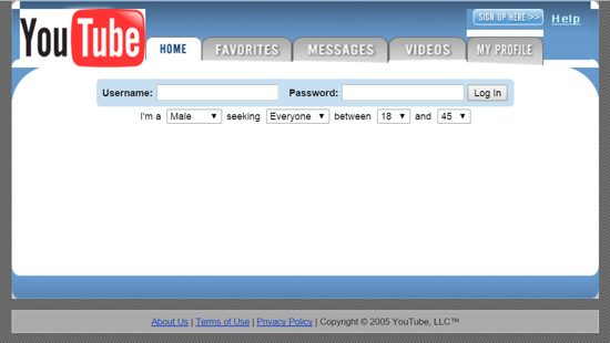A view of YouTube in 2005
