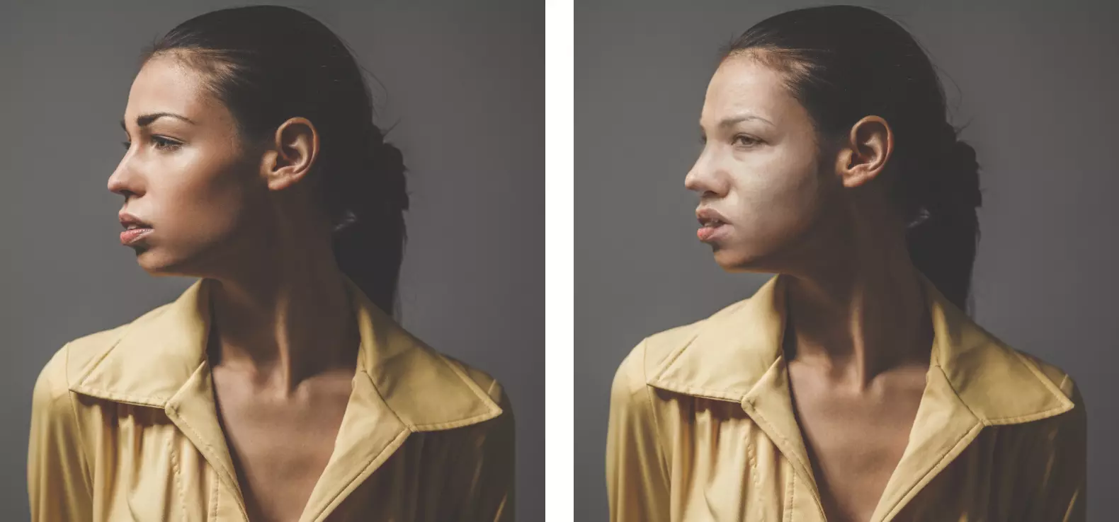 Experimenting with a turned face