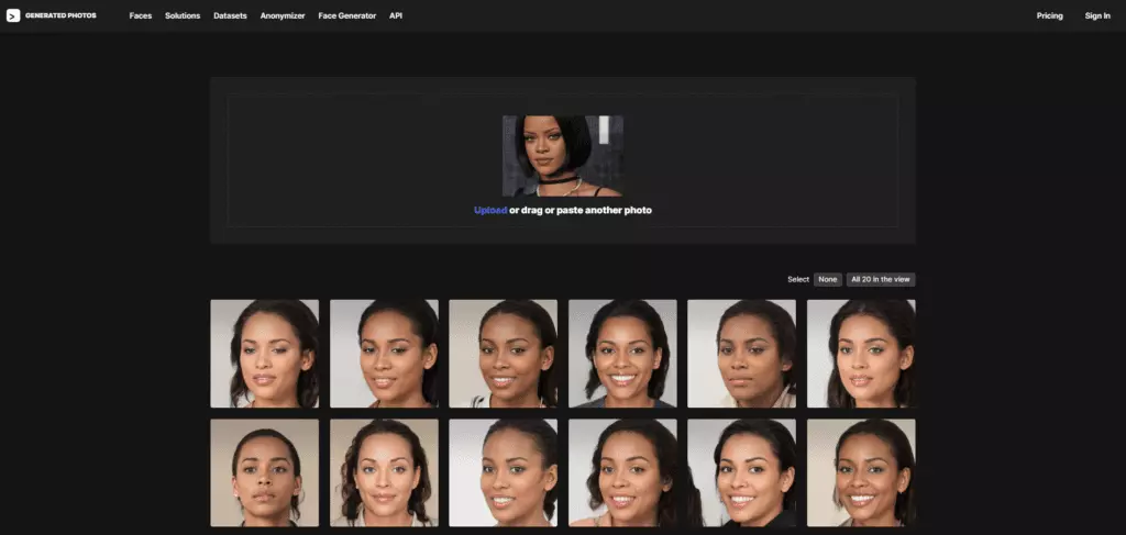 Generated photos samples
