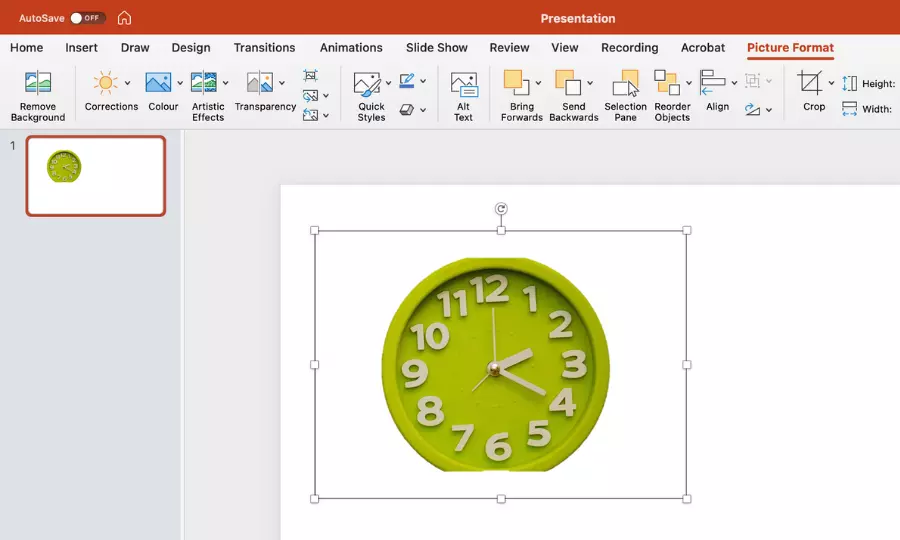 Picture background removal in PowerPoint