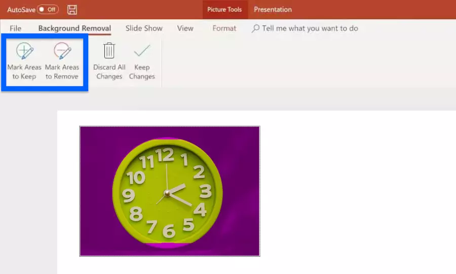 Picture background removal in PowerPoint