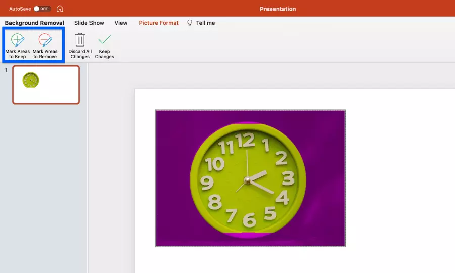 Picture background removal in PowerPoint