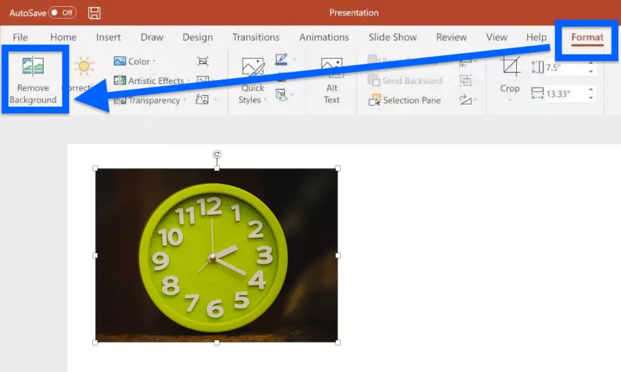 Picture background removal in PowerPoint