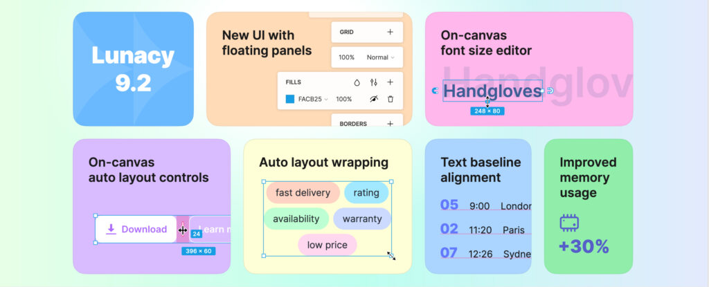 90% of the screen space is now for your design in Lunacy