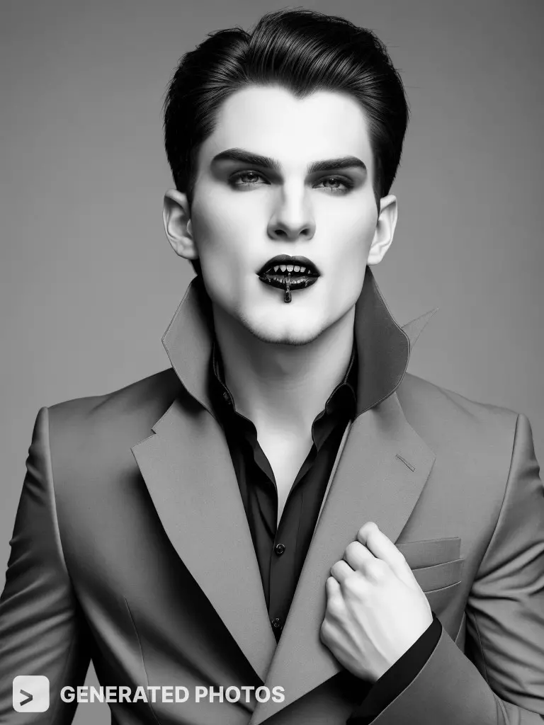 guy in a suit with white make up