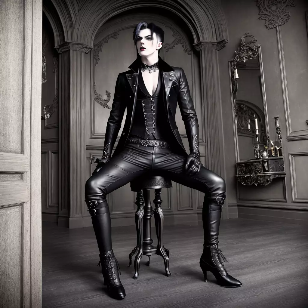 a guy in a vampire halloween costume