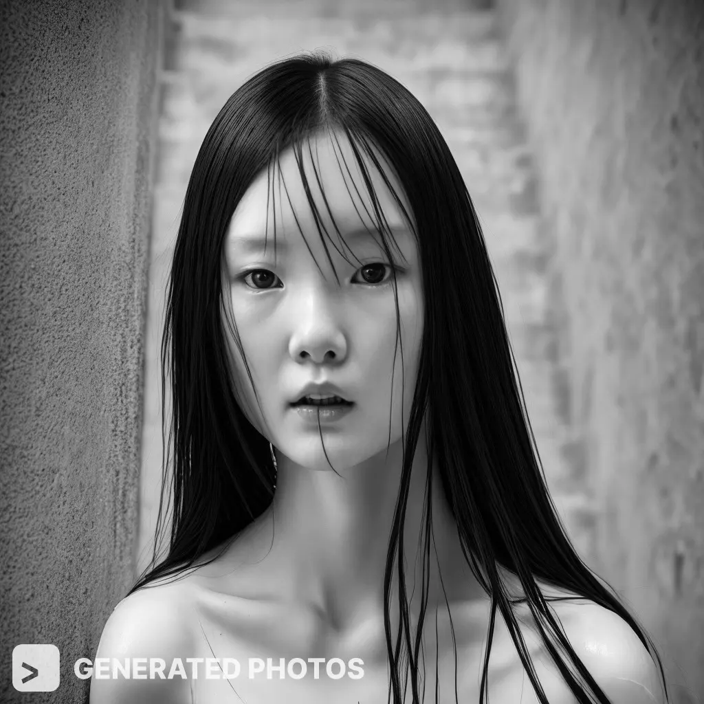 black and white photo of a girl