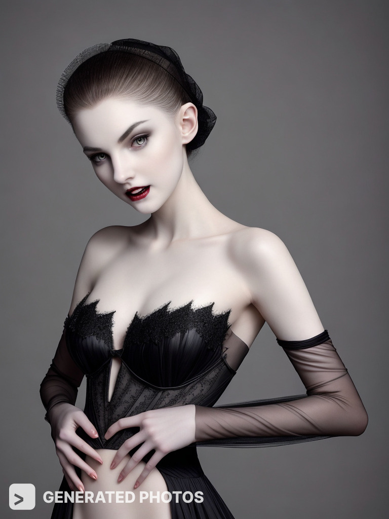 girl in a vampire halloween costume